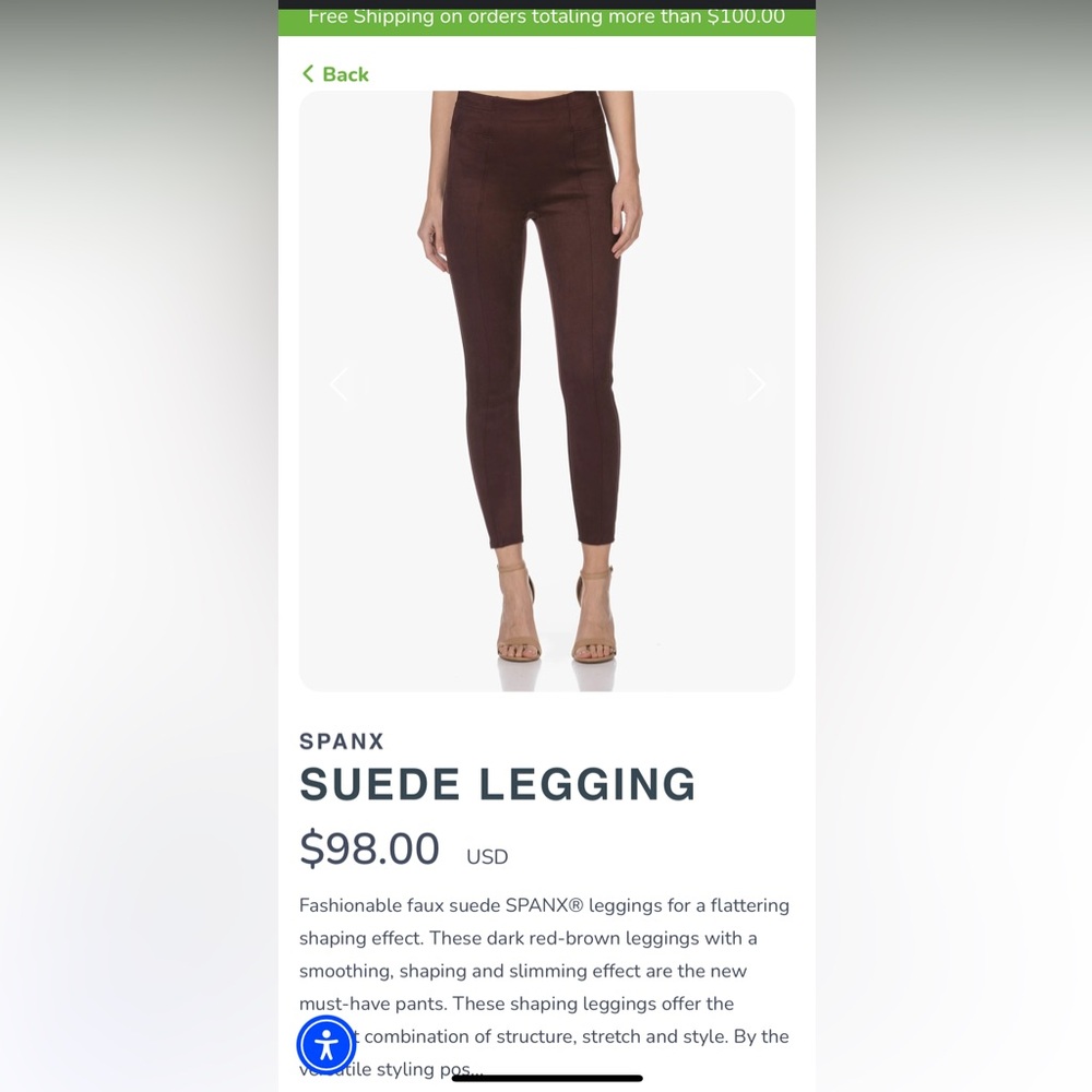 Spank Faux Seude Leggings